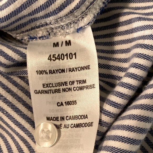 TAHARI Pinstripe Striped Shirt - Picture 4 of 6